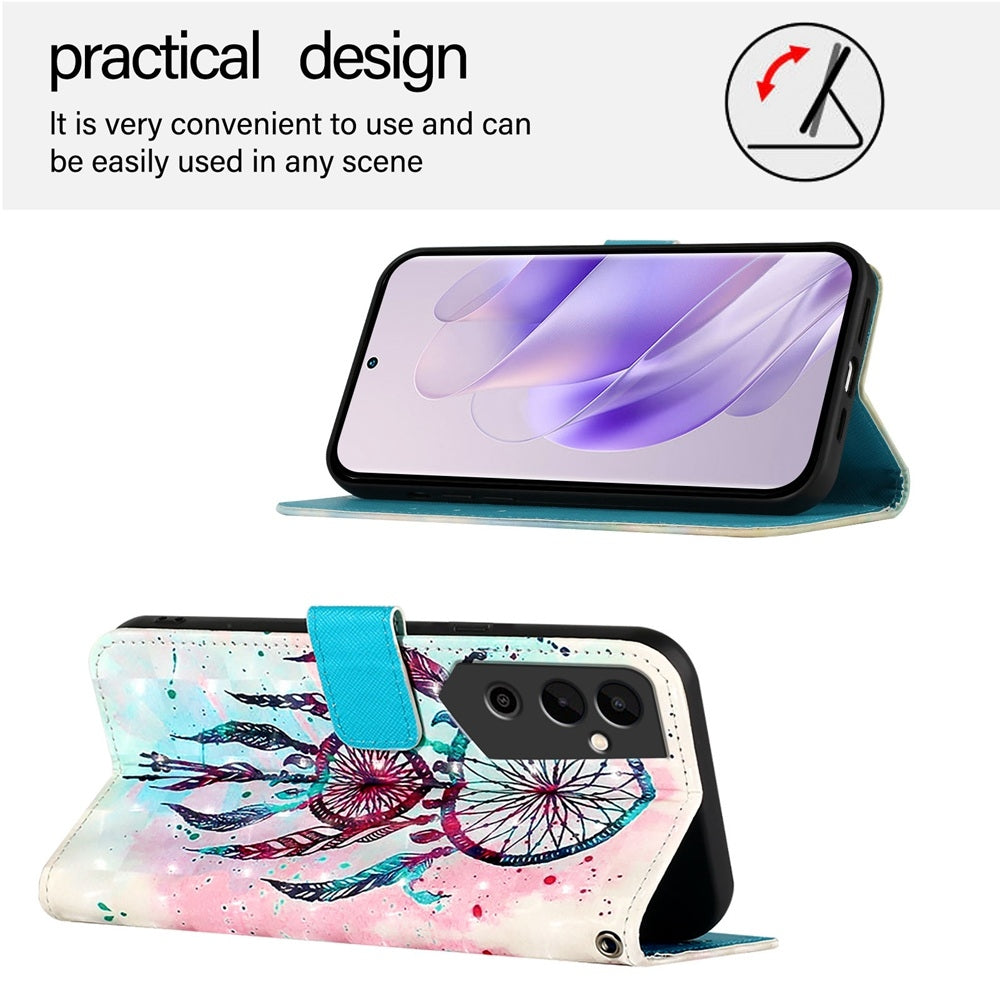 Tecno Pova Neo 2 Leather Flip Phone Case with 3D Painted Design, Card Holder, Wallet & Stand Function - Durable Protection & Easy Access