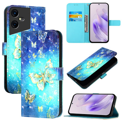 Tecno Pova Neo 3 Leather Flip Phone Case with 3D Painted Design, Card Holder, Wallet & Stand Function - Durable Protection & Easy Access