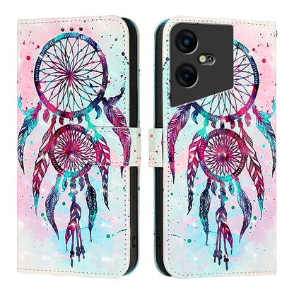 Tecno Pova Neo 3 Leather Flip Phone Case with 3D Painted Design, Card Holder, Wallet & Stand Function - Durable Protection & Easy Access