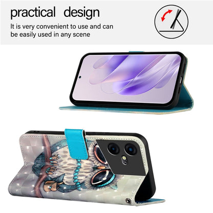 Tecno Pova Neo 3 Leather Flip Phone Case with 3D Painted Design, Card Holder, Wallet & Stand Function - Durable Protection & Easy Access
