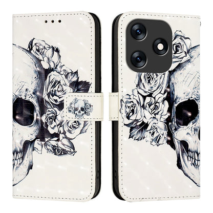 Tecno Spark 10 4G Leather Flip Phone Case with 3D Painted Design, Card Holder, Wallet & Stand Function - Durable Protection & Easy Access