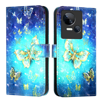 Tecno Spark 10 5G Leather Flip Phone Case with 3D Painted Design, Card Holder, Wallet & Stand Function - Durable Protection & Easy Access