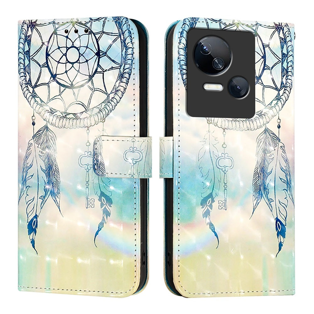 Tecno Spark 10 5G Leather Flip Phone Case with 3D Painted Design, Card Holder, Wallet & Stand Function - Durable Protection & Easy Access