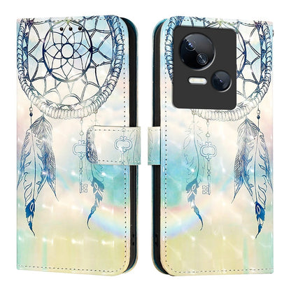 Tecno Spark 10 5G Leather Flip Phone Case with 3D Painted Design, Card Holder, Wallet & Stand Function - Durable Protection & Easy Access