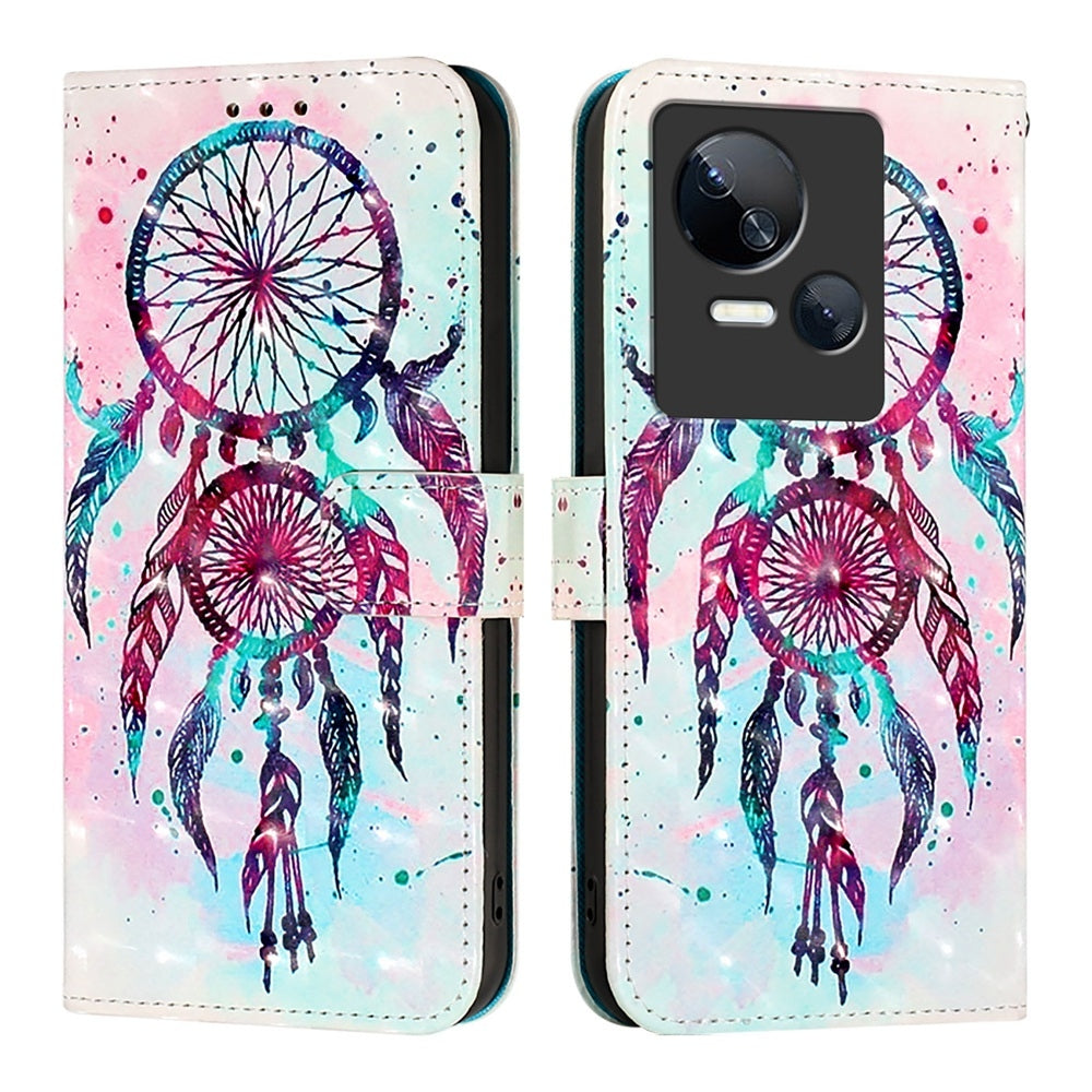 Tecno Spark 10 5G Leather Flip Phone Case with 3D Painted Design, Card Holder, Wallet & Stand Function - Durable Protection & Easy Access