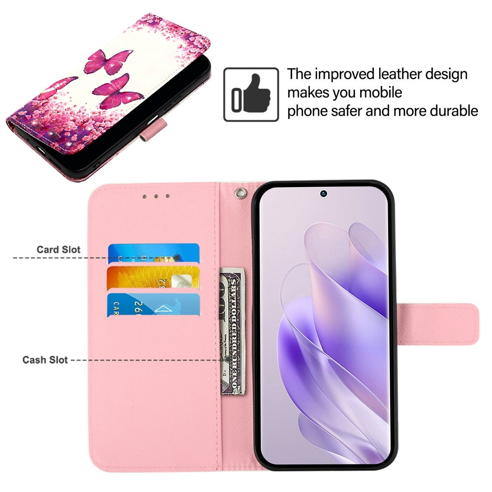Tecno Spark 10 Pro Magic Magenta Leather Flip Phone Case with 3D Painted Design, Card Holder, Wallet & Stand Function - Durable Protection & Easy Access
