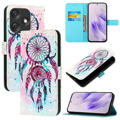 Tecno Spark 10C Leather Flip Phone Case with 3D Painted Design, Card Holder, Wallet & Stand Function - Durable Protection & Easy Access