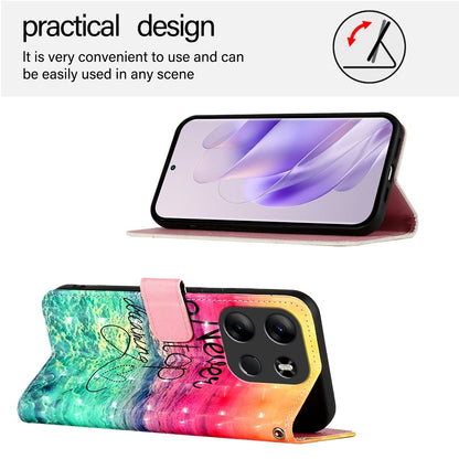 Tecno Pop 7 Leather Flip Phone Case with 3D Painted Design, Card Holder, Wallet & Stand Function - Durable Protection & Easy Access