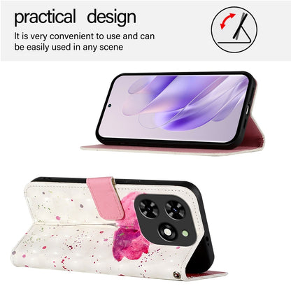 Tecno Spark Go 2024 Leather Flip Phone Case with 3D Painted Design, Card Holder, Wallet & Stand Function - Durable Protection & Easy Access