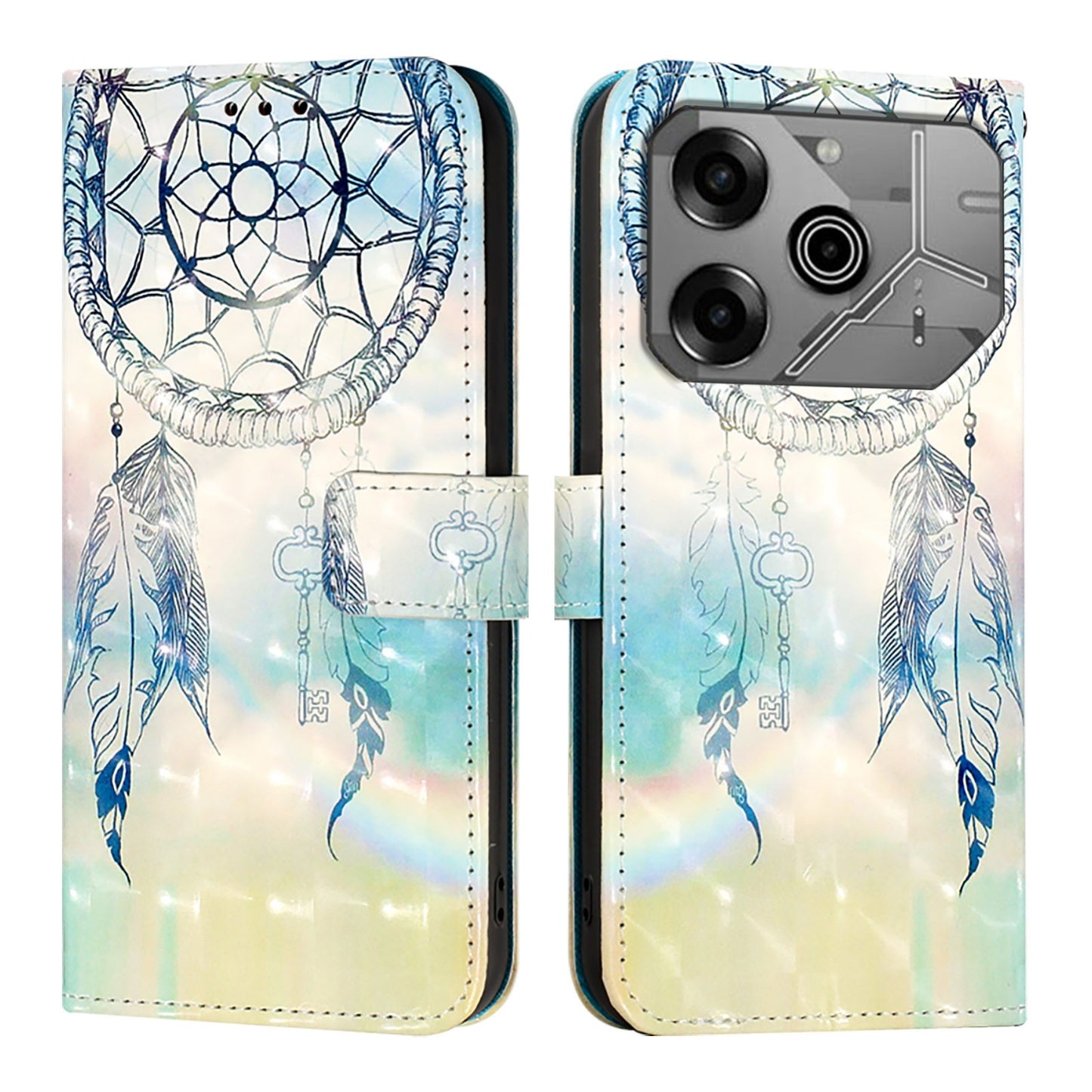 Tecno Pova 6 Neo Leather Flip Phone Case with 3D Painted Design, Card Holder, Wallet & Stand Function - Durable Protection & Easy Access