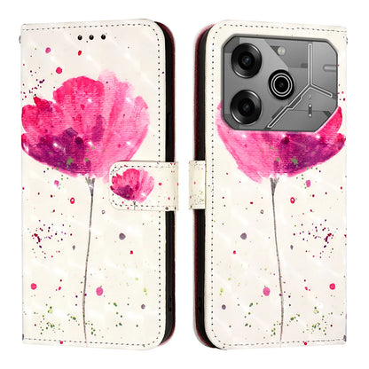 Tecno Pova 6 Neo Leather Flip Phone Case with 3D Painted Design, Card Holder, Wallet & Stand Function - Durable Protection & Easy Access