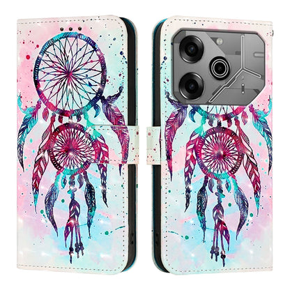 Tecno Pova 6 Neo Leather Flip Phone Case with 3D Painted Design, Card Holder, Wallet & Stand Function - Durable Protection & Easy Access