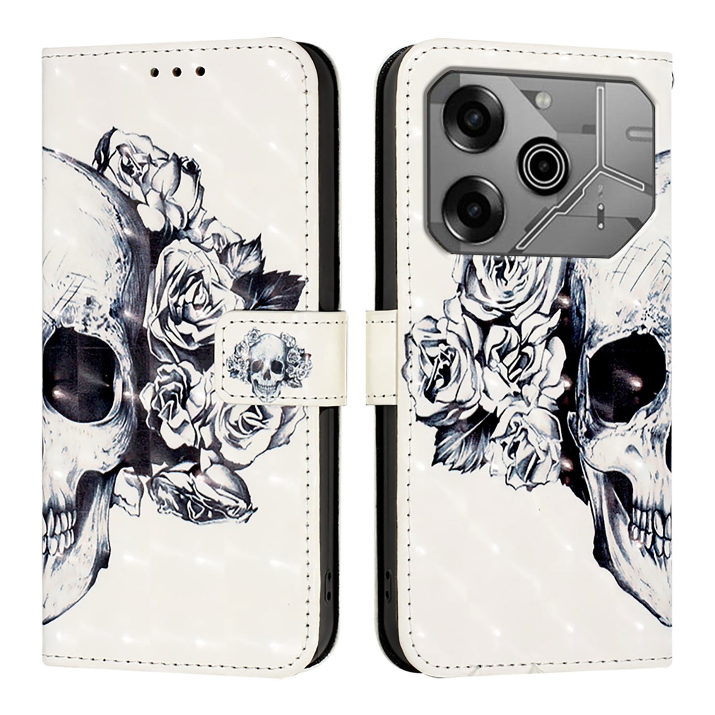 Tecno Pova 6 Neo Leather Flip Phone Case with 3D Painted Design, Card Holder, Wallet & Stand Function - Durable Protection & Easy Access