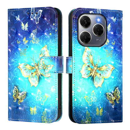 Tecno Spark 20 Pro 5G Leather Flip Phone Case with 3D Painted Design, Card Holder, Wallet & Stand Function - Durable Protection & Easy Access