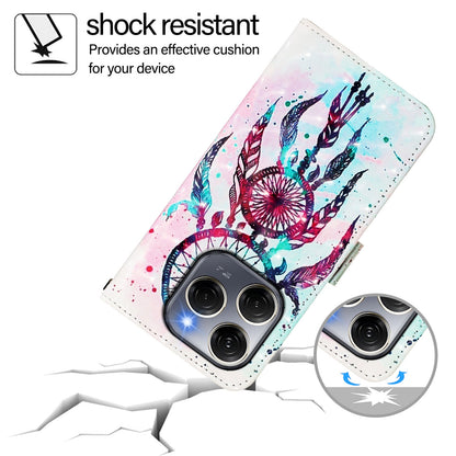 Tecno Spark 20 Pro 5G Leather Flip Phone Case with 3D Painted Design, Card Holder, Wallet & Stand Function - Durable Protection & Easy Access