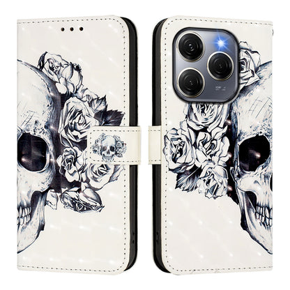 Tecno Spark 20 Pro 5G Leather Flip Phone Case with 3D Painted Design, Card Holder, Wallet & Stand Function - Durable Protection & Easy Access