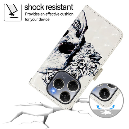 Tecno Spark 20 Pro 5G Leather Flip Phone Case with 3D Painted Design, Card Holder, Wallet & Stand Function - Durable Protection & Easy Access