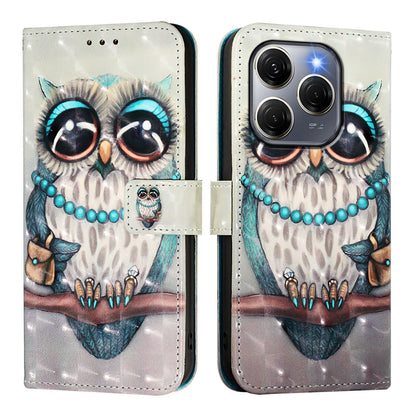 Tecno Spark 20 Pro 5G Leather Flip Phone Case with 3D Painted Design, Card Holder, Wallet & Stand Function - Durable Protection & Easy Access