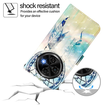 Tecno Spark 30C Leather Flip Phone Case with 3D Painted Design, Card Holder, Wallet & Stand Function - Durable Protection & Easy Access