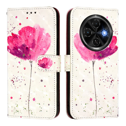 Tecno Spark 30C Leather Flip Phone Case with 3D Painted Design, Card Holder, Wallet & Stand Function - Durable Protection & Easy Access