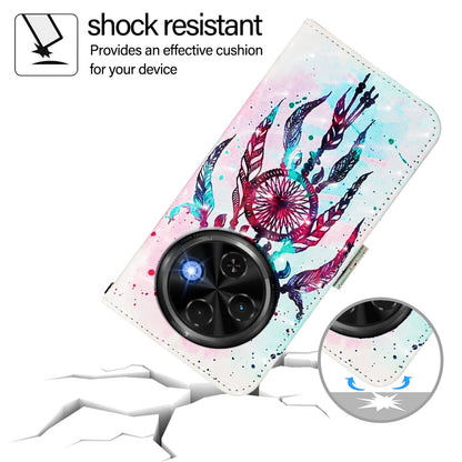 Tecno Spark 30C Leather Flip Phone Case with 3D Painted Design, Card Holder, Wallet & Stand Function - Durable Protection & Easy Access