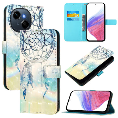 Tecno Go 2025 Leather Flip Phone Case with 3D Painted Design, Card Holder, Wallet & Stand Function - Durable Protection & Easy Access