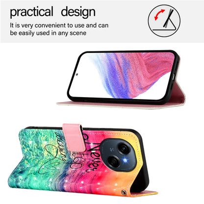 Tecno Spark Go 1 Leather Flip Phone Case with 3D Painted Design, Card Holder, Wallet & Stand Function - Durable Protection & Easy Access