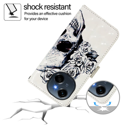 Tecno Spark Go 1 Leather Flip Phone Case with 3D Painted Design, Card Holder, Wallet & Stand Function - Durable Protection & Easy Access