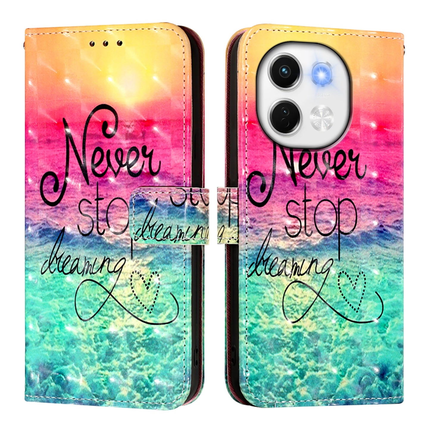 Tecno Spark 30 5G Leather Flip Phone Case with 3D Painted Design, Card Holder, Wallet & Stand Function - Durable Protection & Easy Access