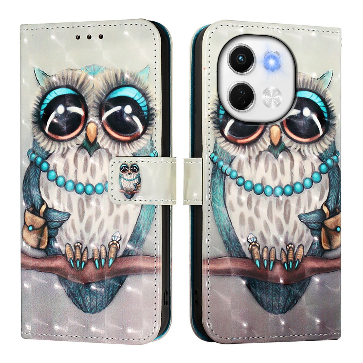 Tecno Spark 30 5G Leather Flip Phone Case with 3D Painted Design, Card Holder, Wallet & Stand Function - Durable Protection & Easy Access