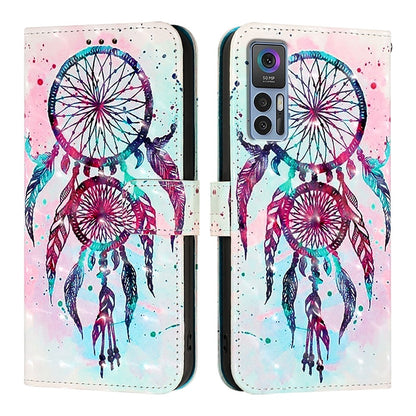 TCL 30 5G Leather Flip Phone Case with 3D Painted Design, Card Holder, Wallet & Stand Function - Durable Protection & Easy Access