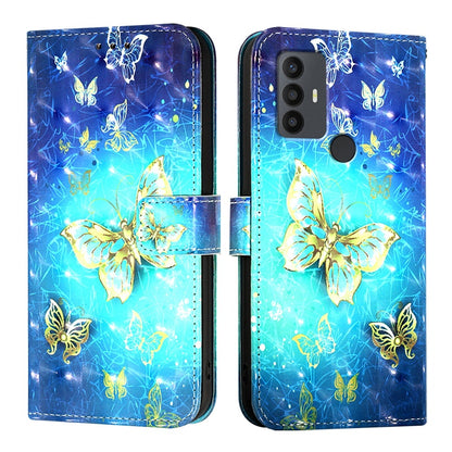 TCL 30 SE Leather Flip Phone Case with 3D Painted Design, Card Holder, Wallet & Stand Function - Durable Protection & Easy Access