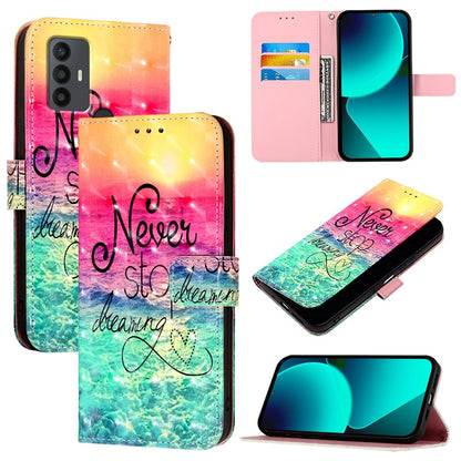 TCL 30 SE Leather Flip Phone Case with 3D Painted Design, Card Holder, Wallet & Stand Function - Durable Protection & Easy Access