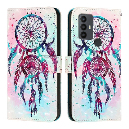 TCL 30 SE Leather Flip Phone Case with 3D Painted Design, Card Holder, Wallet & Stand Function - Durable Protection & Easy Access