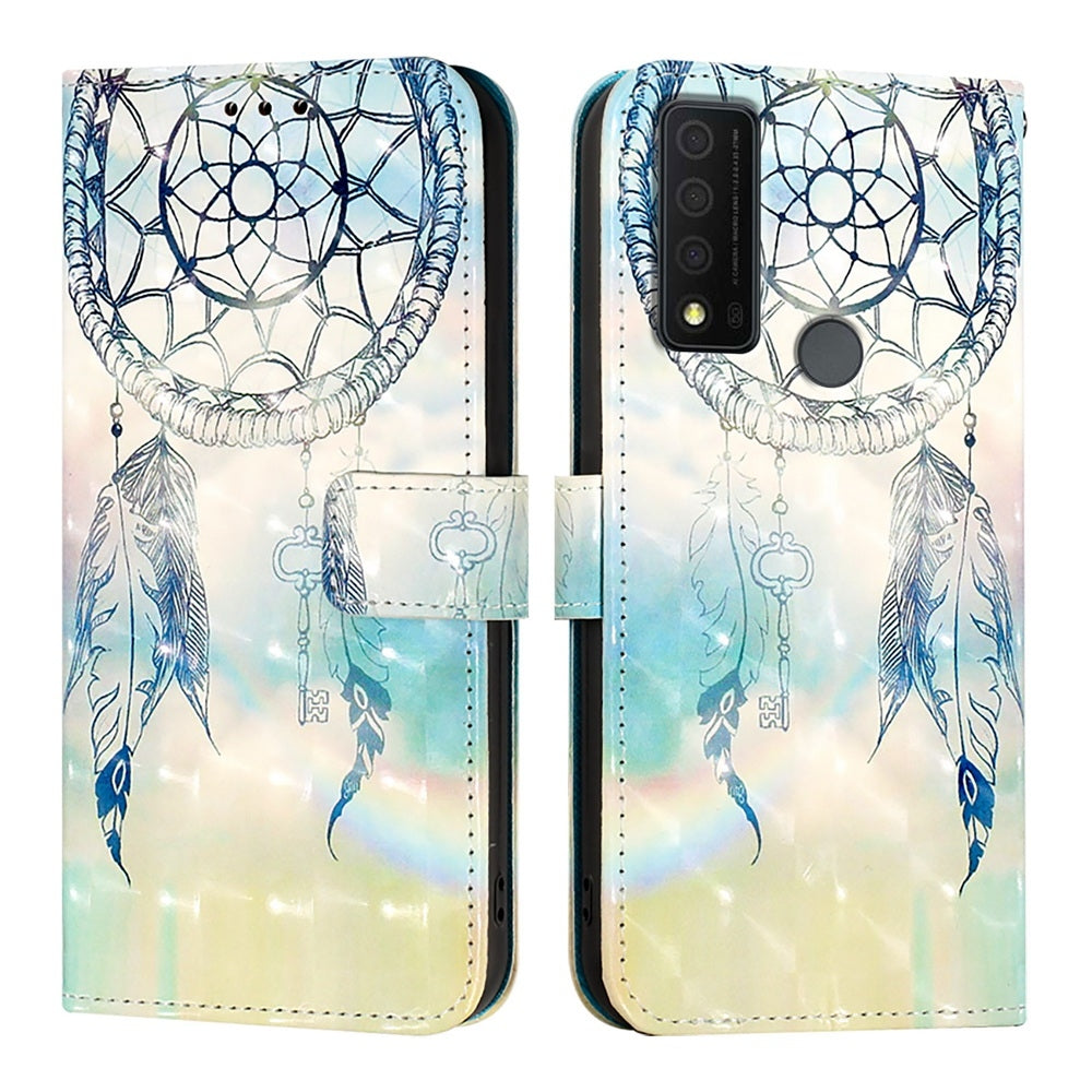 TCL 30 XE 5G Leather Flip Phone Case with 3D Painted Design, Card Holder, Wallet & Stand Function - Durable Protection & Easy Access