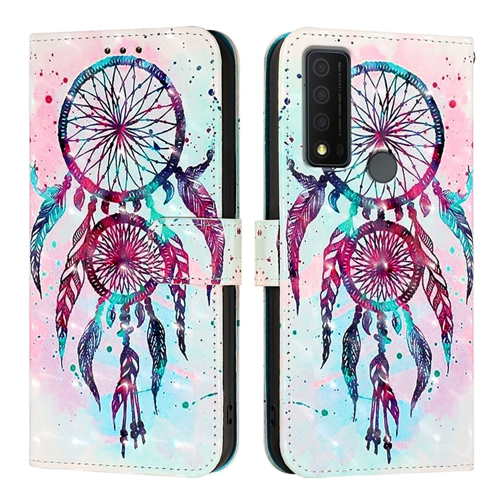 TCL 30 XE 5G Leather Flip Phone Case with 3D Painted Design, Card Holder, Wallet & Stand Function - Durable Protection & Easy Access