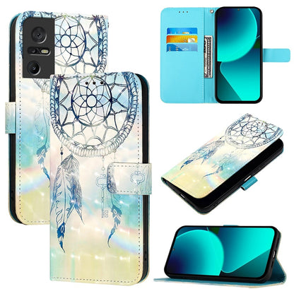 TCL 40 SE Leather Flip Phone Case with 3D Painted Design, Card Holder, Wallet & Stand Function - Durable Protection & Easy Access