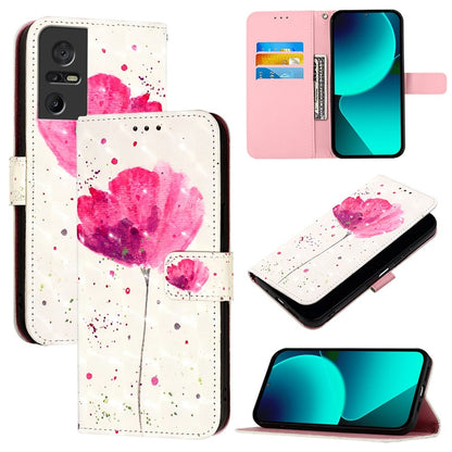 TCL 40 SE Leather Flip Phone Case with 3D Painted Design, Card Holder, Wallet & Stand Function - Durable Protection & Easy Access