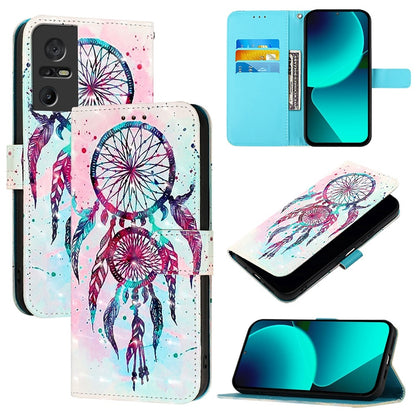 TCL 40 SE Leather Flip Phone Case with 3D Painted Design, Card Holder, Wallet & Stand Function - Durable Protection & Easy Access