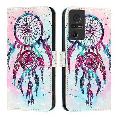 TCL 40 SE Leather Flip Phone Case with 3D Painted Design, Card Holder, Wallet & Stand Function - Durable Protection & Easy Access