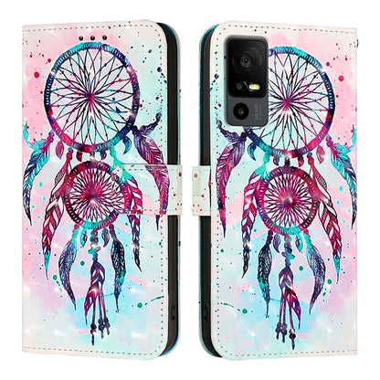 TCL 40 R 5G Leather Flip Phone Case with 3D Painted Design, Card Holder, Wallet & Stand Function - Durable Protection & Easy Access