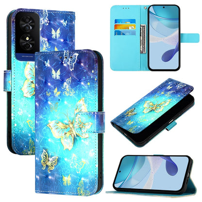 TCL 50 5G Leather Flip Phone Case with 3D Painted Design, Card Holder, Wallet & Stand Function - Durable Protection & Easy Access