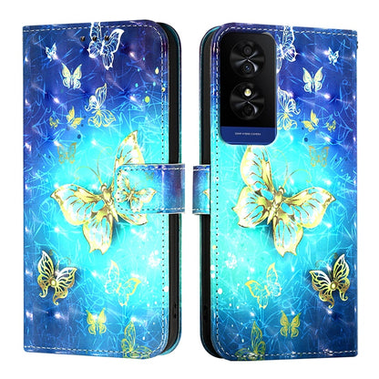 TCL 50 5G Leather Flip Phone Case with 3D Painted Design, Card Holder, Wallet & Stand Function - Durable Protection & Easy Access