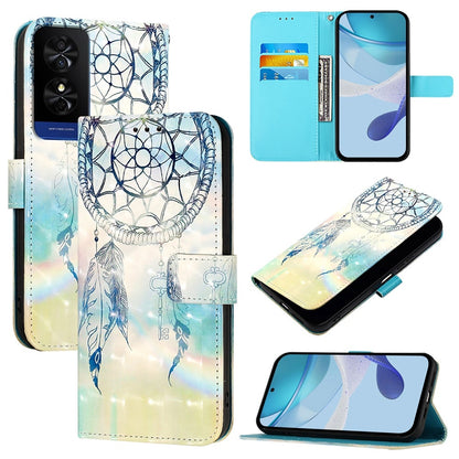 TCL 50 5G Leather Flip Phone Case with 3D Painted Design, Card Holder, Wallet & Stand Function - Durable Protection & Easy Access