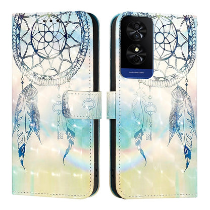 TCL 50 5G Leather Flip Phone Case with 3D Painted Design, Card Holder, Wallet & Stand Function - Durable Protection & Easy Access