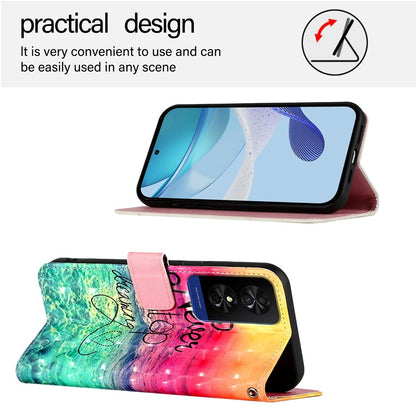 TCL 50 5G Leather Flip Phone Case with 3D Painted Design, Card Holder, Wallet & Stand Function - Durable Protection & Easy Access