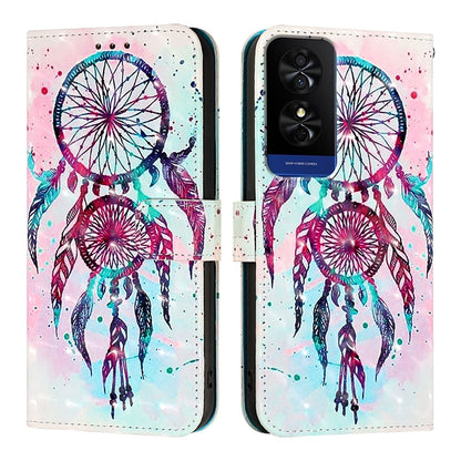 TCL 50 5G Leather Flip Phone Case with 3D Painted Design, Card Holder, Wallet & Stand Function - Durable Protection & Easy Access