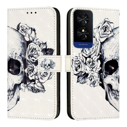 TCL 50 5G Leather Flip Phone Case with 3D Painted Design, Card Holder, Wallet & Stand Function - Durable Protection & Easy Access