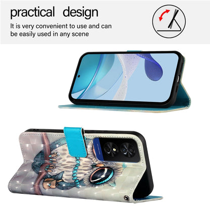 TCL 50 5G Leather Flip Phone Case with 3D Painted Design, Card Holder, Wallet & Stand Function - Durable Protection & Easy Access