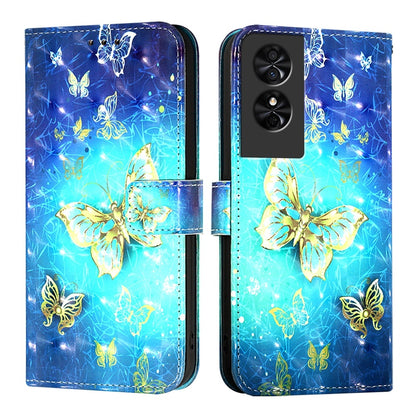 TCL 50 SE Leather Flip Phone Case with 3D Painted Design, Card Holder, Wallet & Stand Function - Durable Protection & Easy Access